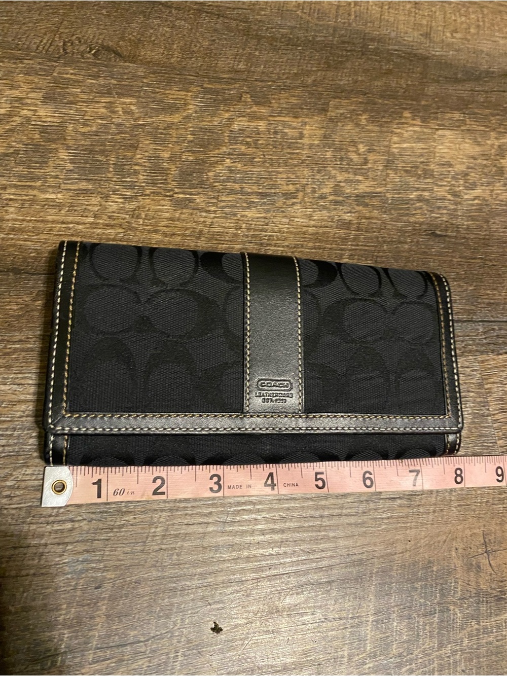 Coach Black Wallet Womens Snap Trifold Zipper Pocket - Picture 4 of 8